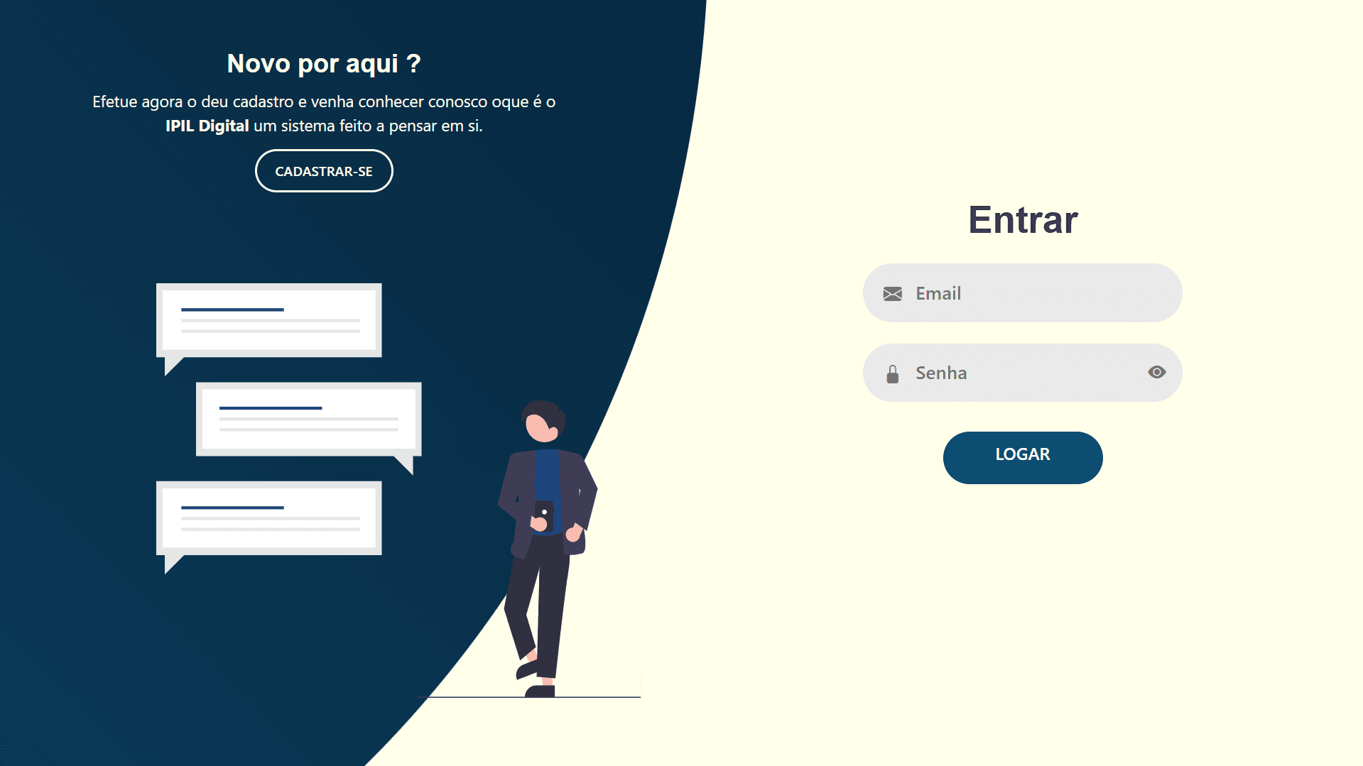 Capa do projeto Tela de login