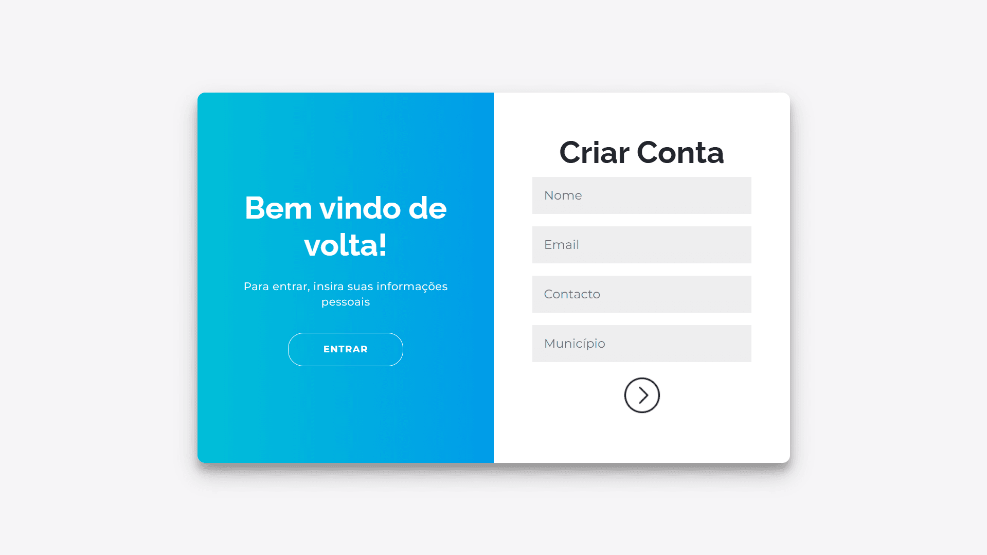 Capa do projeto Tela de login